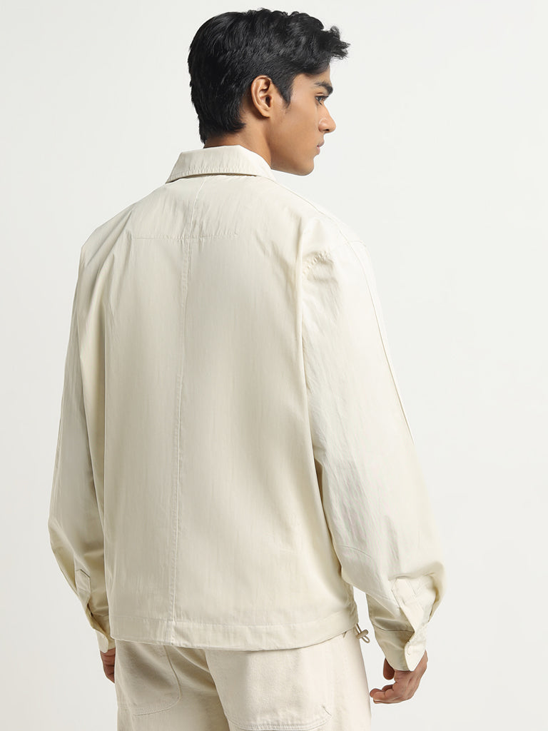 Nuon Off-White Relaxed-Fit Jacket