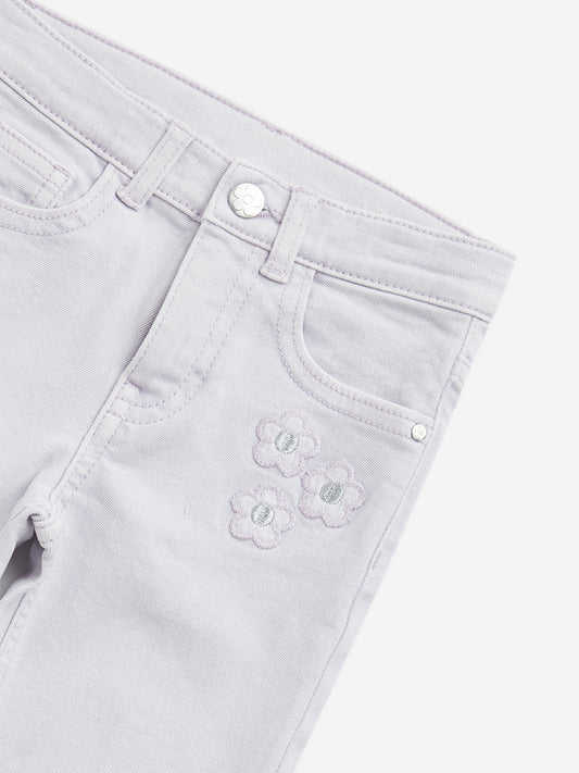 HOP Kids Lilac Relaxed - Fit High - Rise Jeans