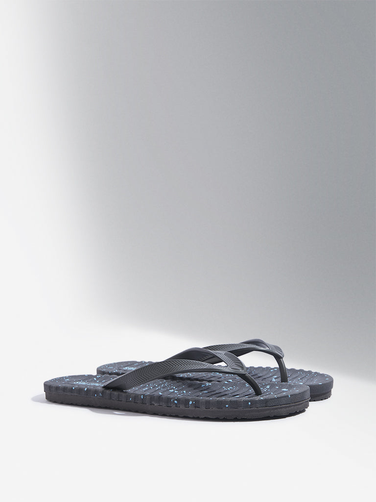 SOLEPLAY Dark Grey Speckle Textured Flip-Flop