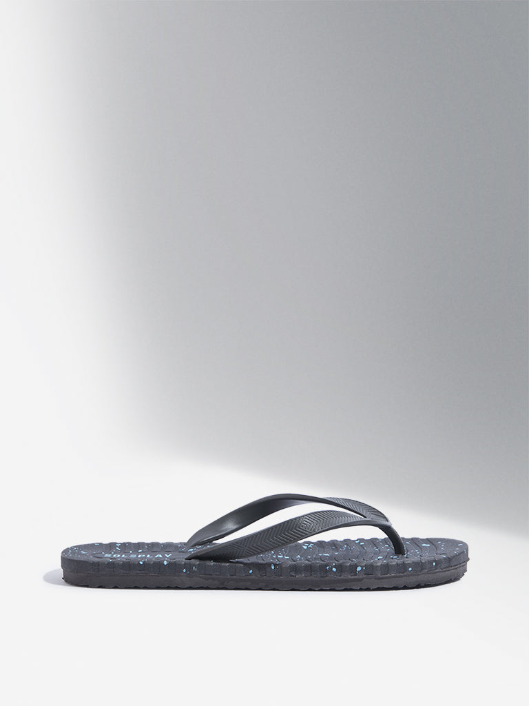 SOLEPLAY Dark Grey Speckle Textured Flip-Flop