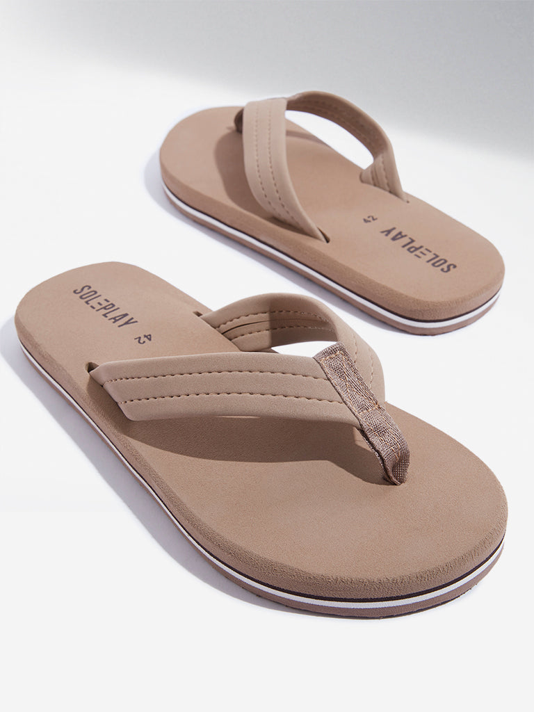 Buy SOLEPLAY Beige Comfort Flip Flop from Westside