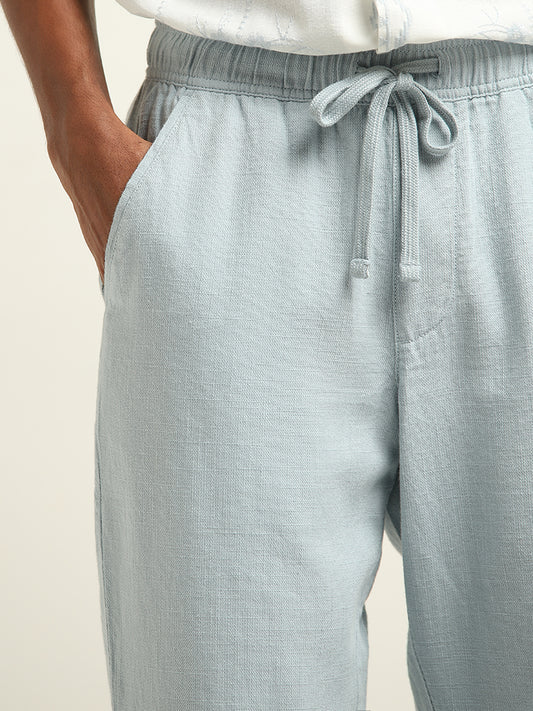 ETA Light Blue Relaxed-Fit Mid-Rise Cotton Chinos
