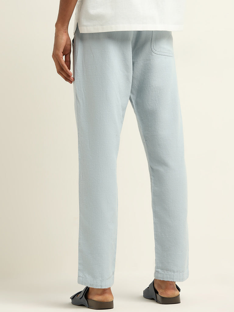 ETA Light Blue Relaxed-Fit Mid-Rise Cotton Chinos