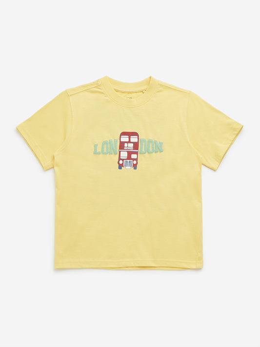 HOP Kids Yellow London Inspired Cotton T-Shirt