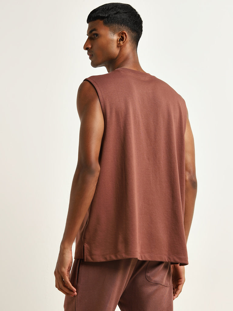 Studiofit Rust Solid T-Shirt