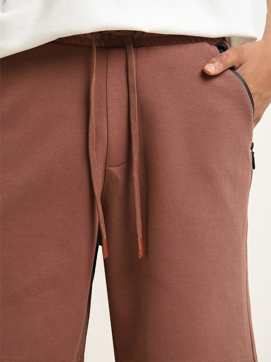 Studiofit Rust Relaxed-Fit Mid-Rise Shorts