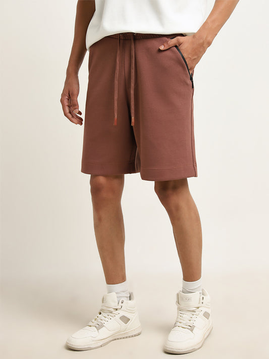 Studiofit Rust Relaxed-Fit Mid-Rise Shorts