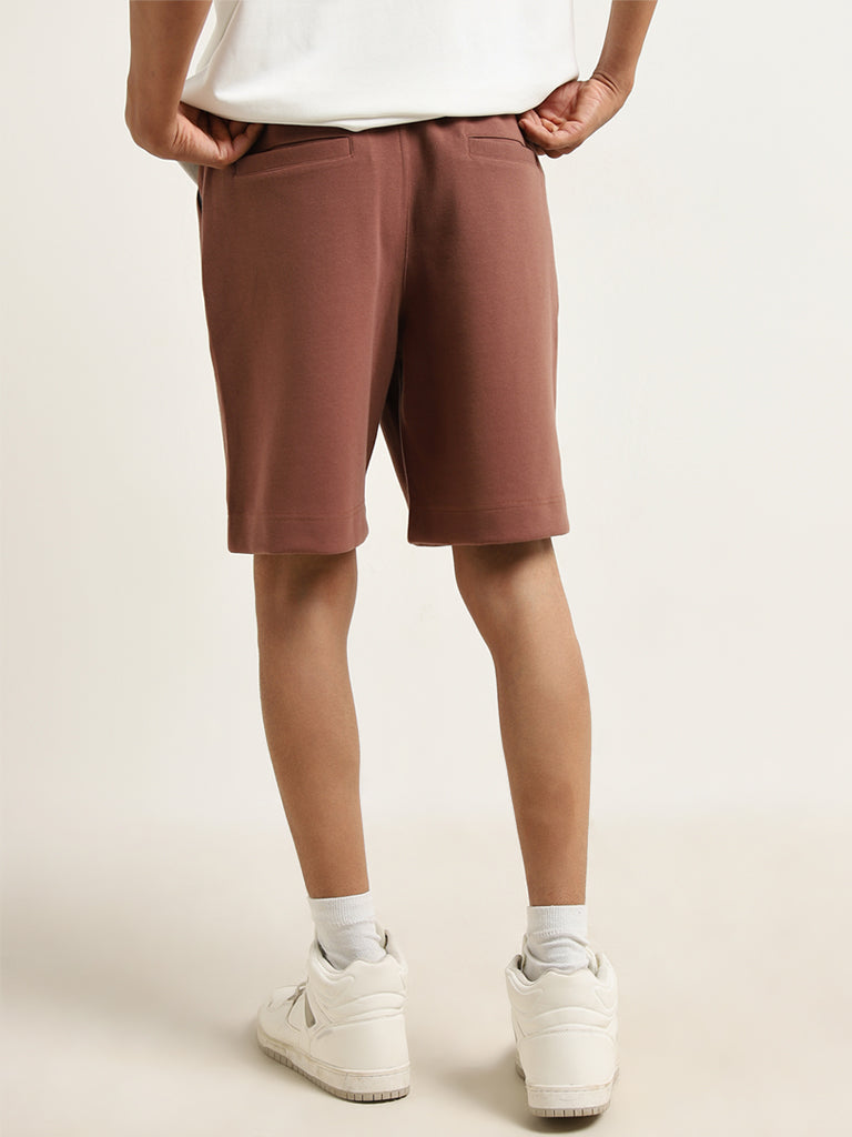 Studiofit Rust Relaxed-Fit Mid-Rise Shorts