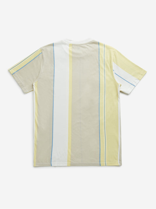 Y&F Kids Yellow Striped Design T-Shirt