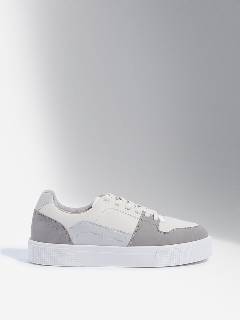 SOLEPLAY Grey Colour-Blocked Lace-Up Sneakers