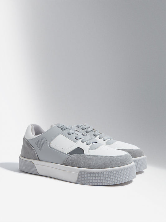 SOLEPLAY Grey Perforated Lace-Up Sneakers