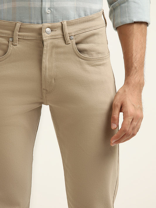 Ascot Beige Relaxed - Fit Mid - Rise Jeans