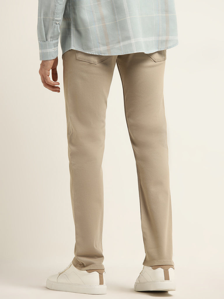 Ascot Beige Relaxed - Fit Mid - Rise Jeans