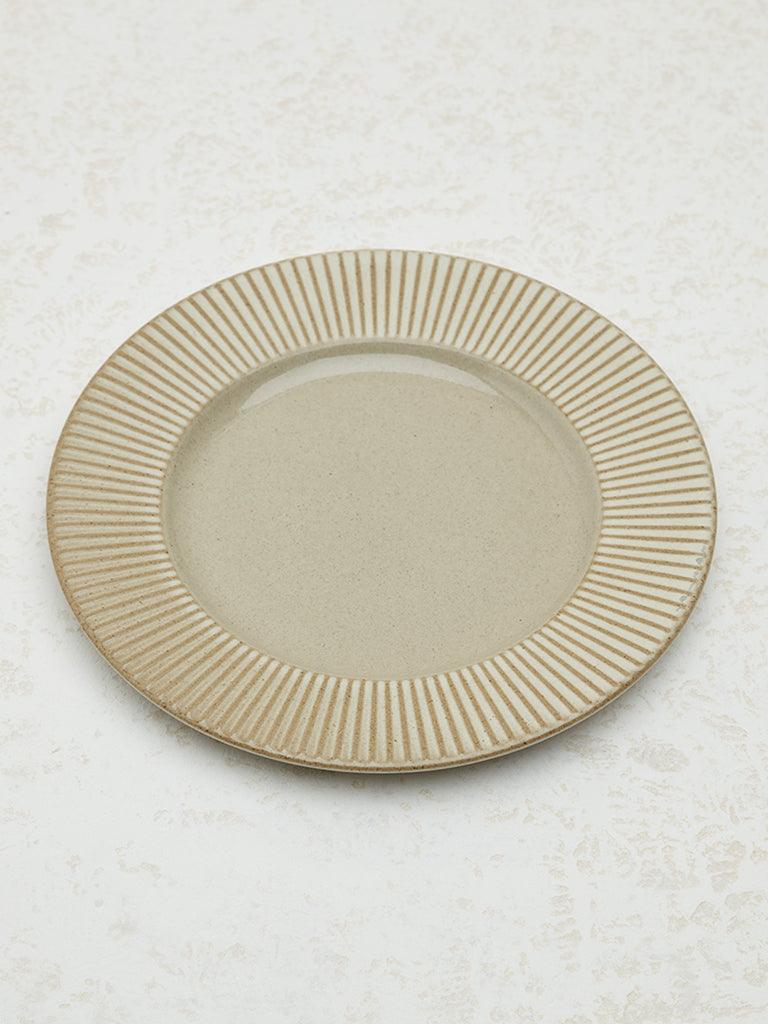 Westside Home Brown Ribbed Textured Side Plate