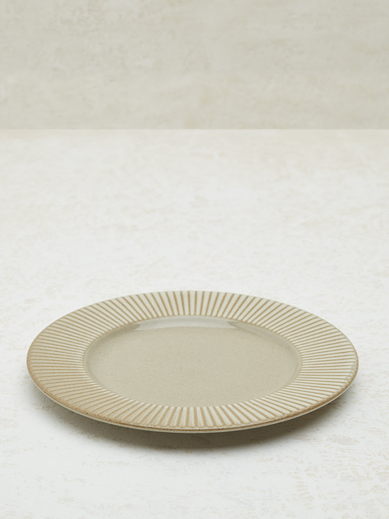 Westside Home Brown Ribbed Textured Side Plate