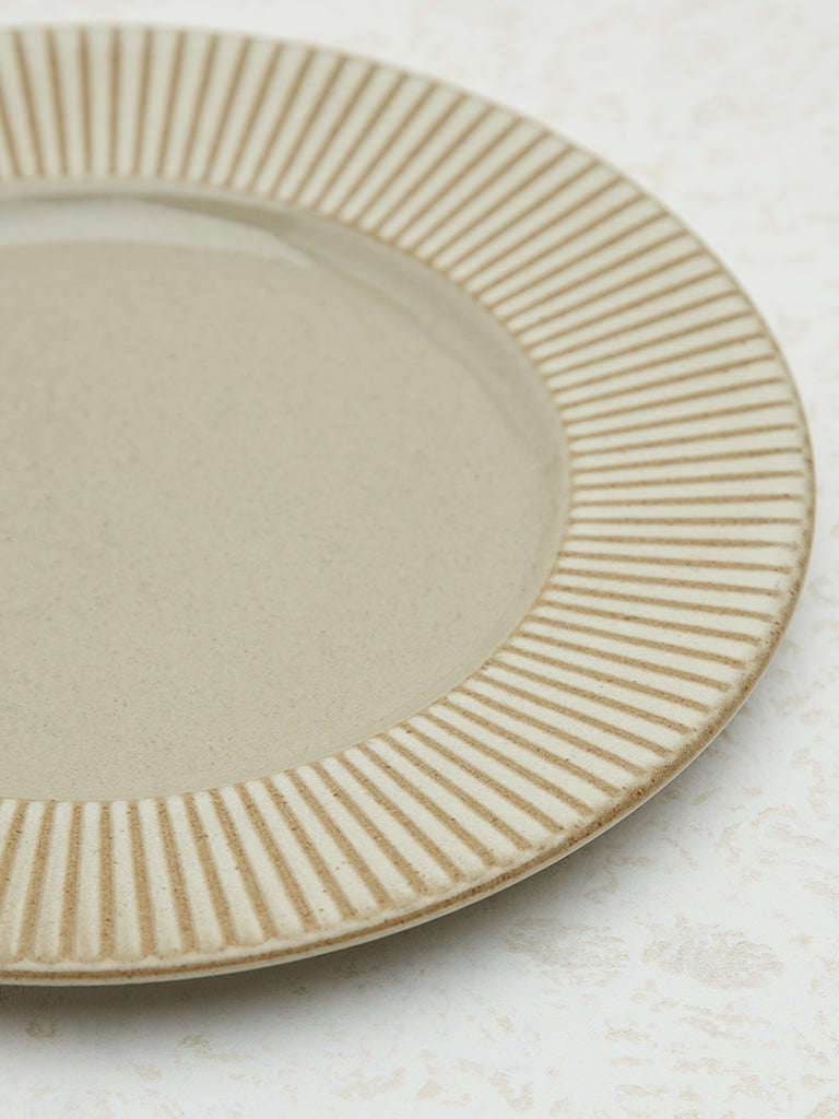 Westside Home Brown Ribbed Textured Side Plate