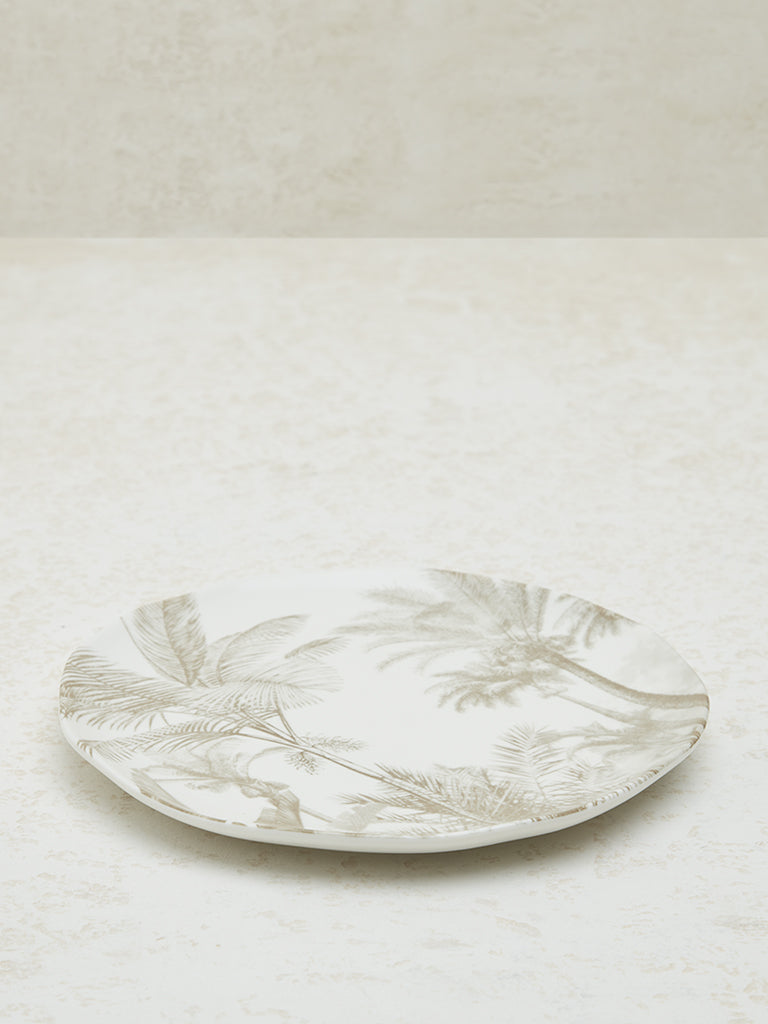 Westside Home Light Brown Tropical Design Side Plate