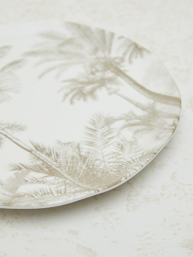 Westside Home Light Brown Tropical Design Side Plate