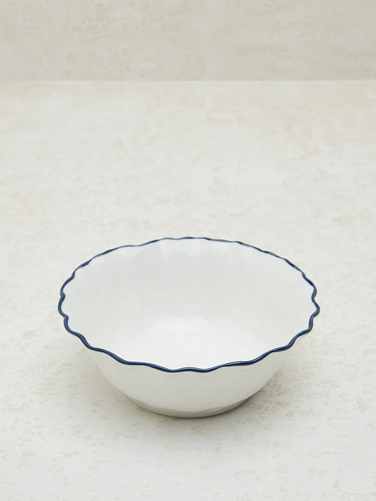 Westside Home Blue Frill Designed Bowl - Large