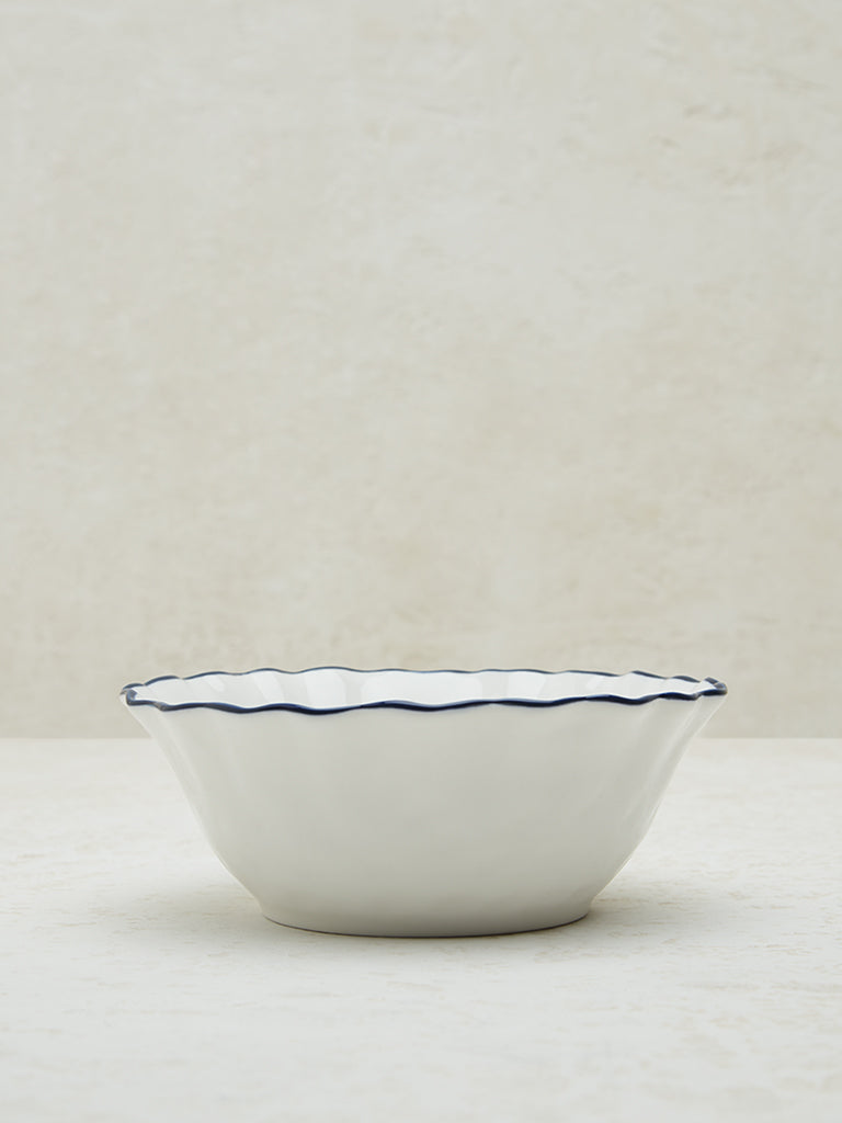 Westside Home Blue Frill Designed Bowl - Large