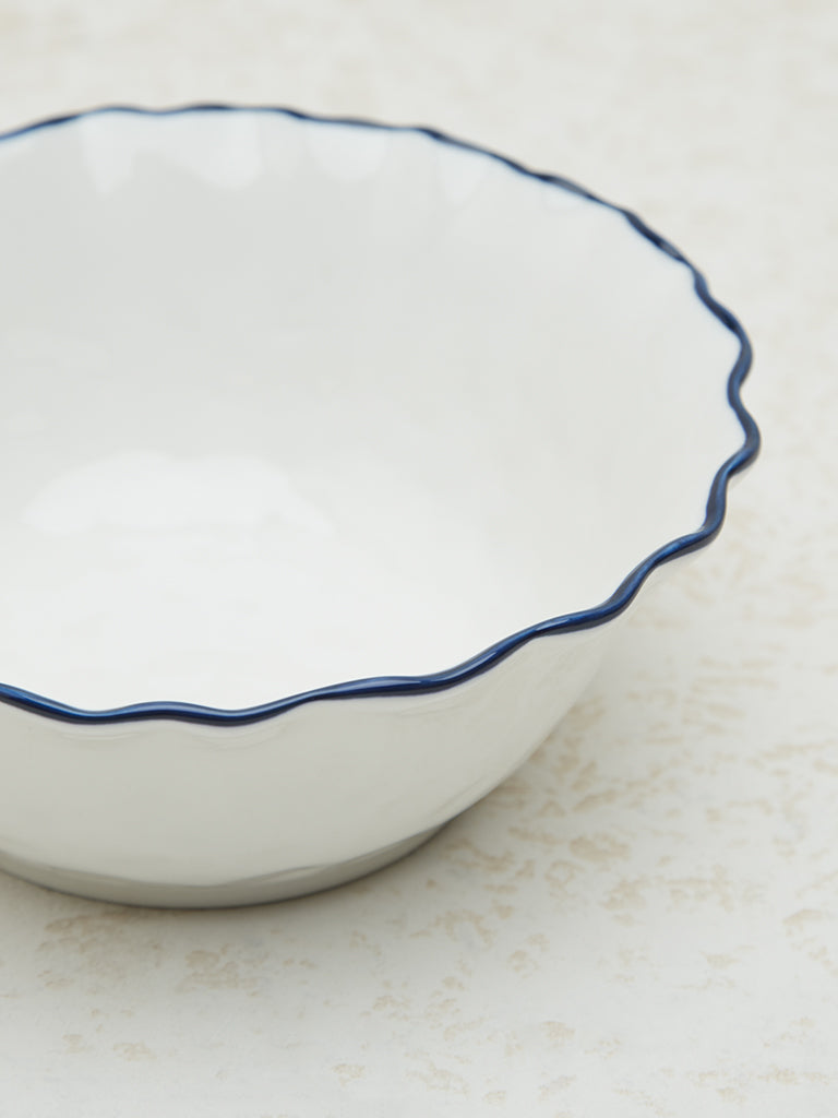 Westside Home Blue Frill Designed Bowl - Large