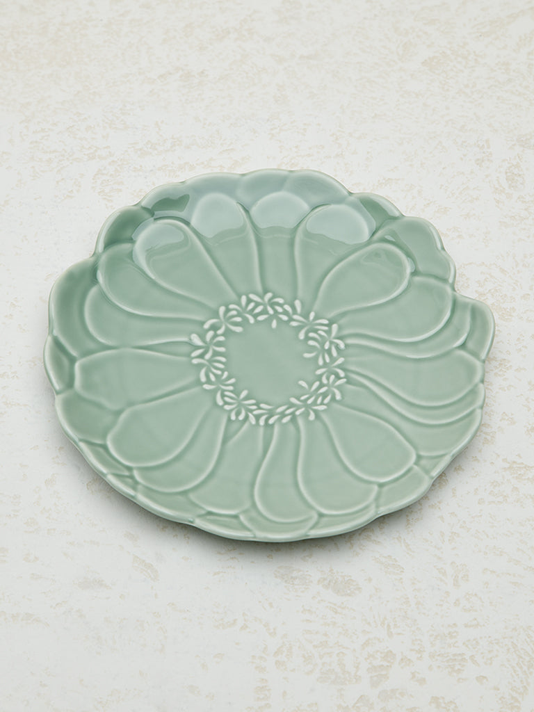 Westside Home Mint Tropical Design Side Plate