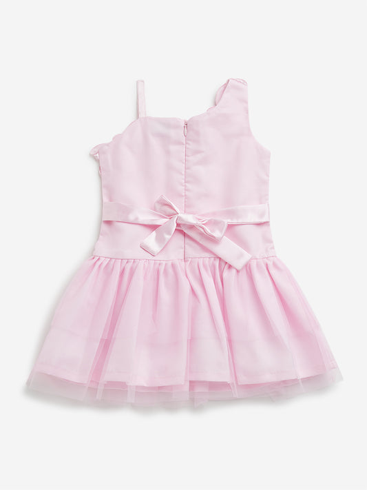 HOP Kids Pink Rosette A-Line Dress