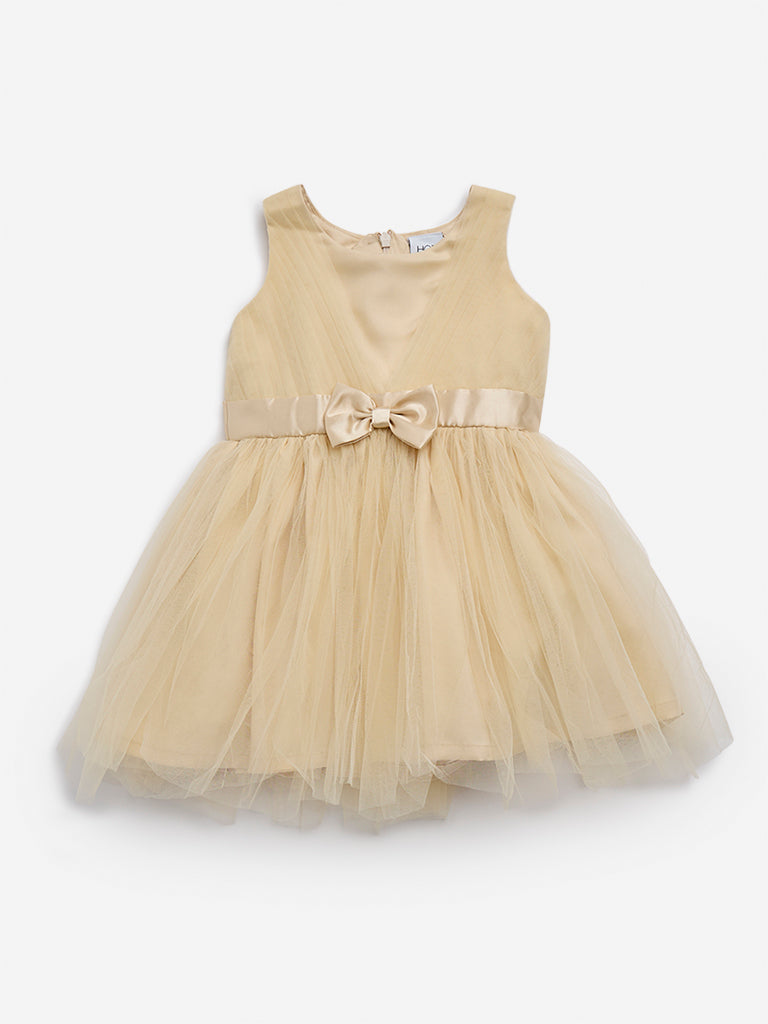 HOP Kids Beige Net Dress