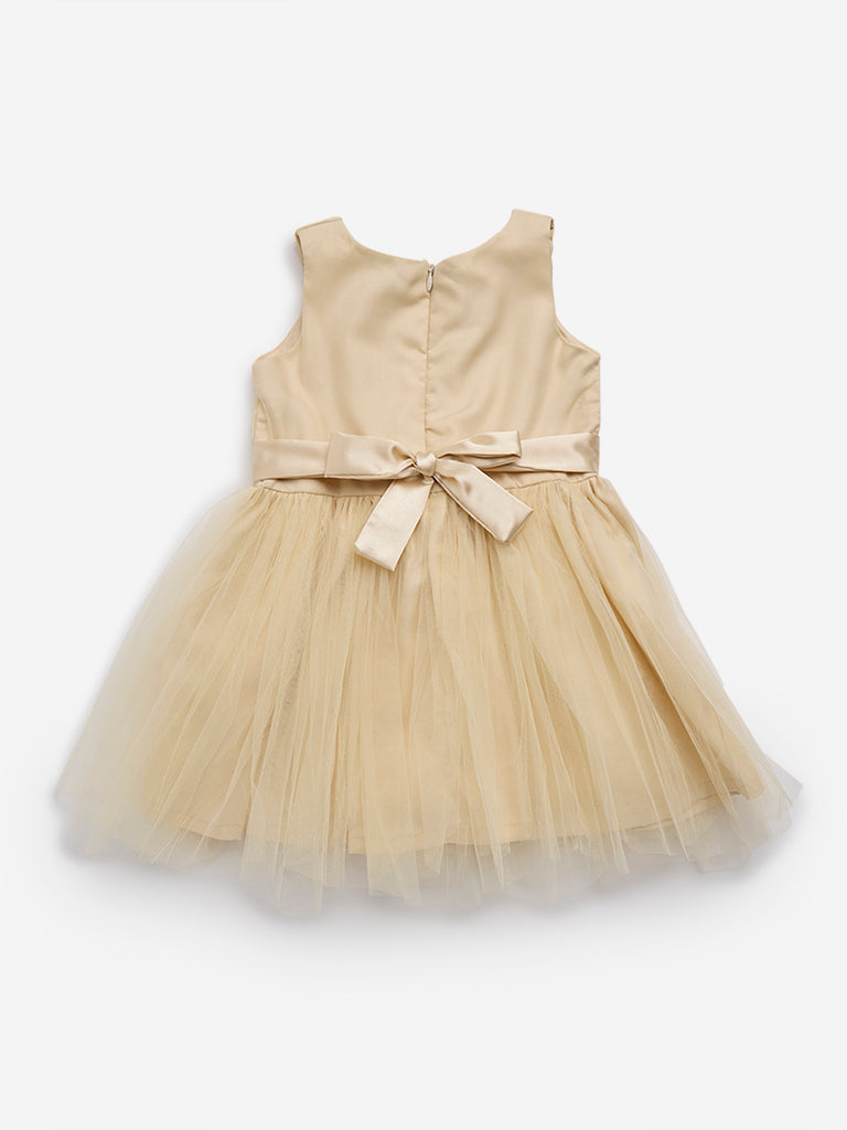 HOP Kids Beige Net Dress