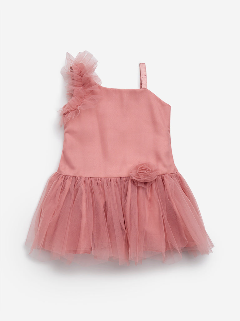 HOP Kids Pink Ruffled Dress