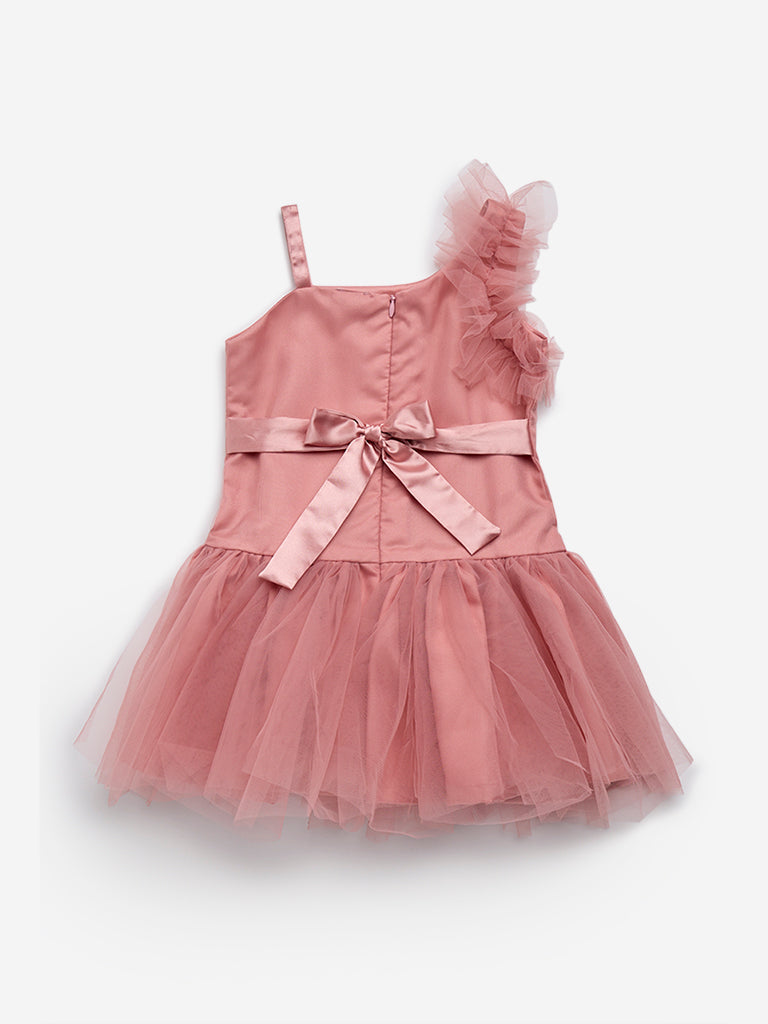 HOP Kids Pink Ruffled Dress