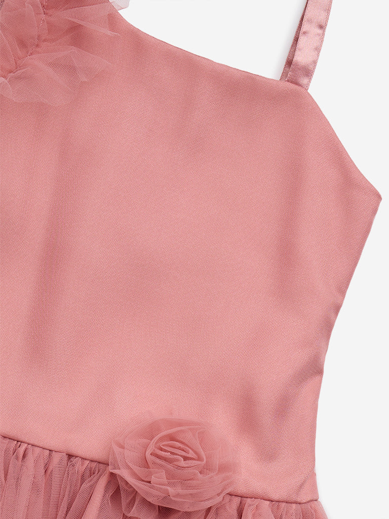 HOP Kids Pink Ruffled Dress