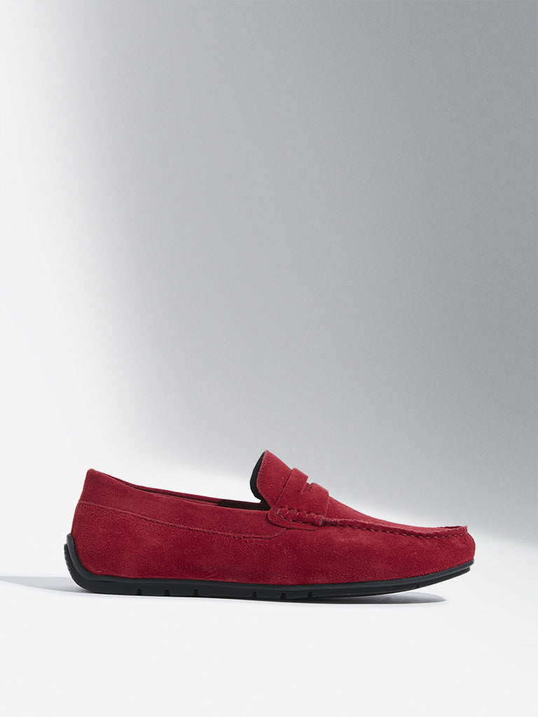 SOLEPLAY Red Suede Loafers