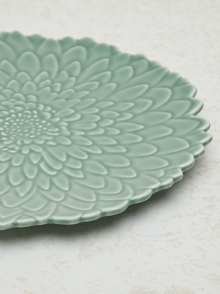 Westside Home Mint Tropical Design Dinner Plate