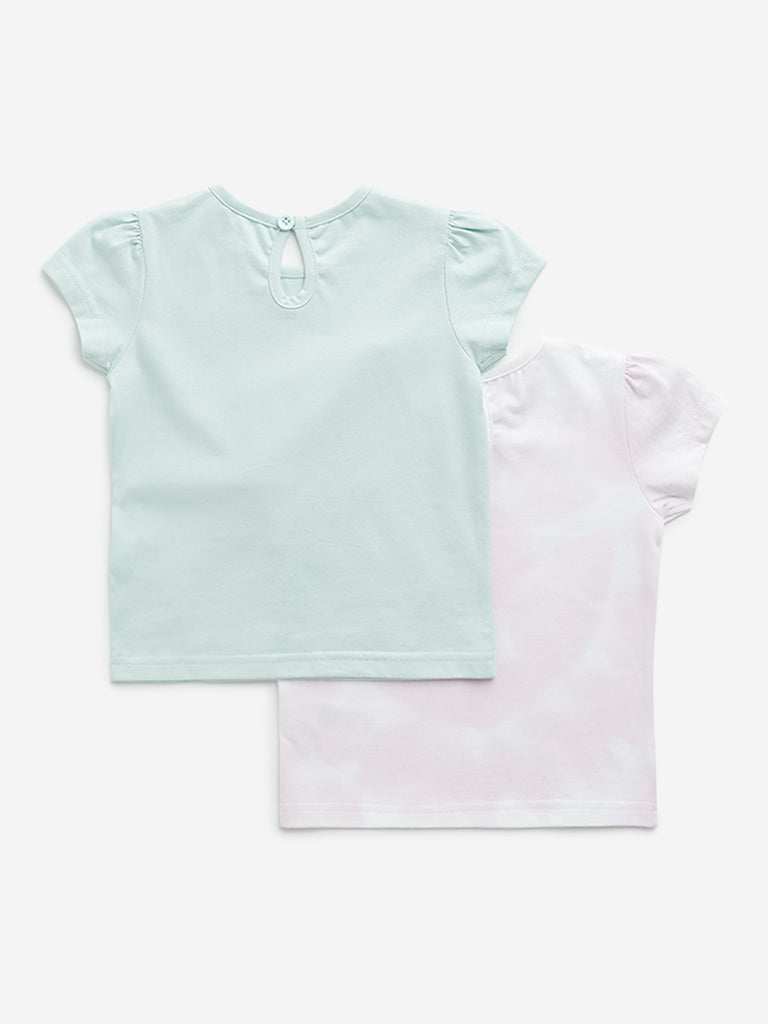 HOP Baby Pink Bunny Design T-Shirts - Pack of 2