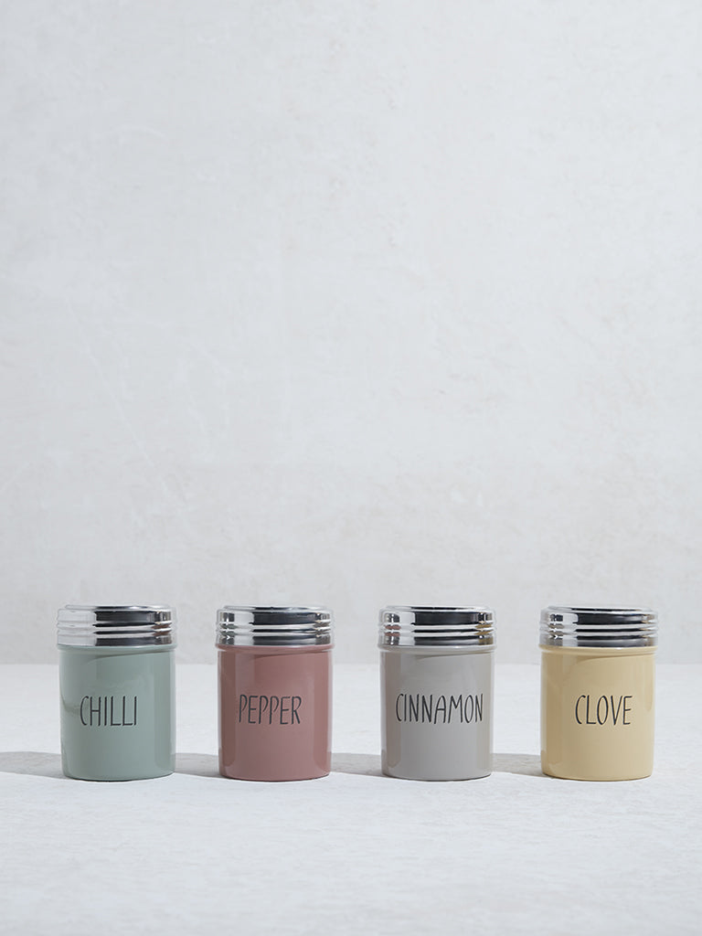 Buy Westside Home Multicolour Spice Container with Lid (Set of 4) from ...