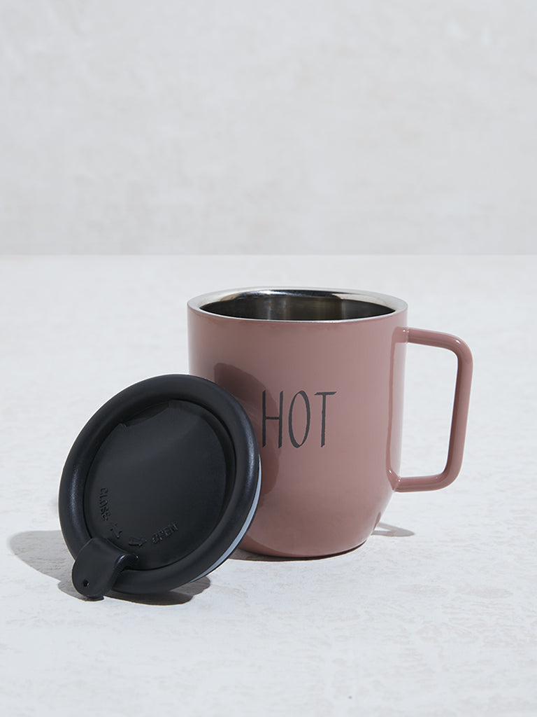 Westside Home Pink Text Design Mug with Lid