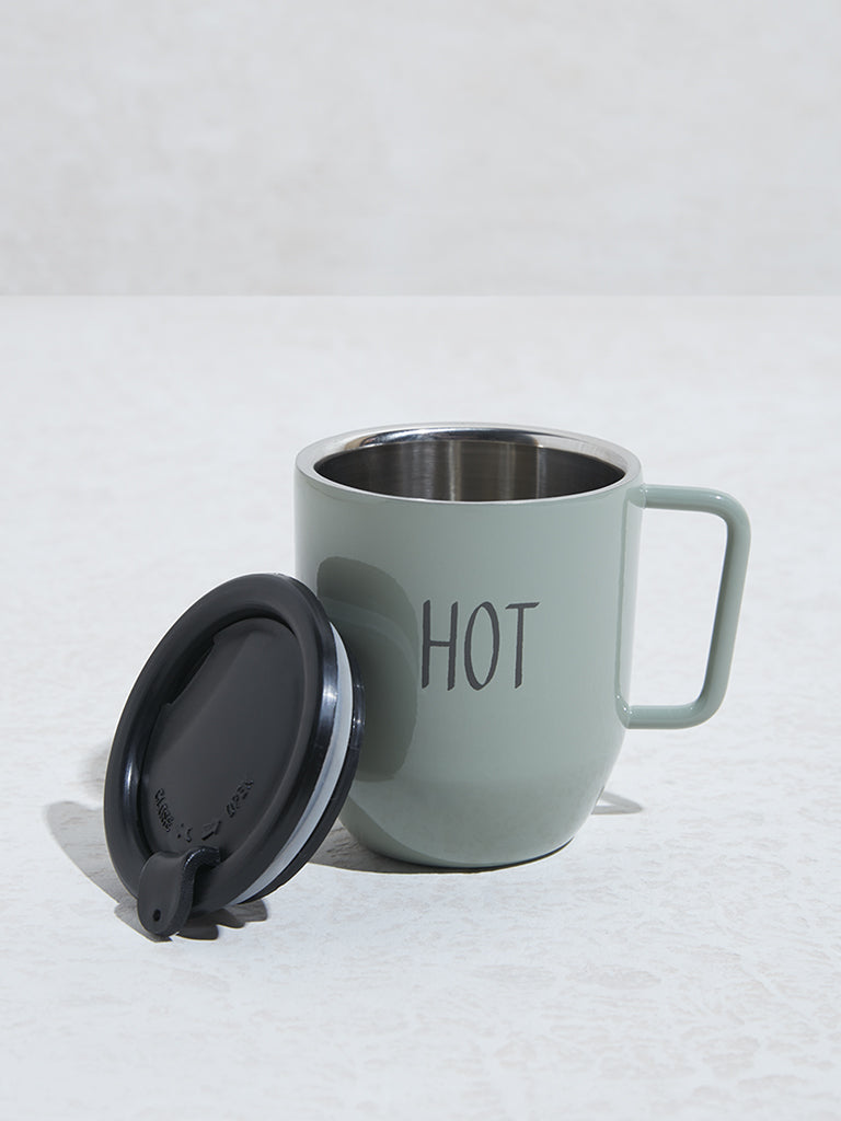 Westside Home Mint Text Design Mug with Lid