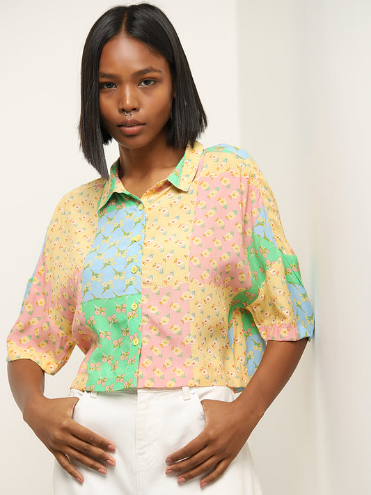 Nuon Multicolour Floral Patterned Boxy Shirt