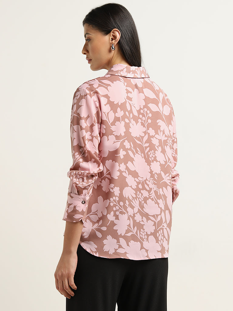 Wardrobe Pink Floral Printed Shirt