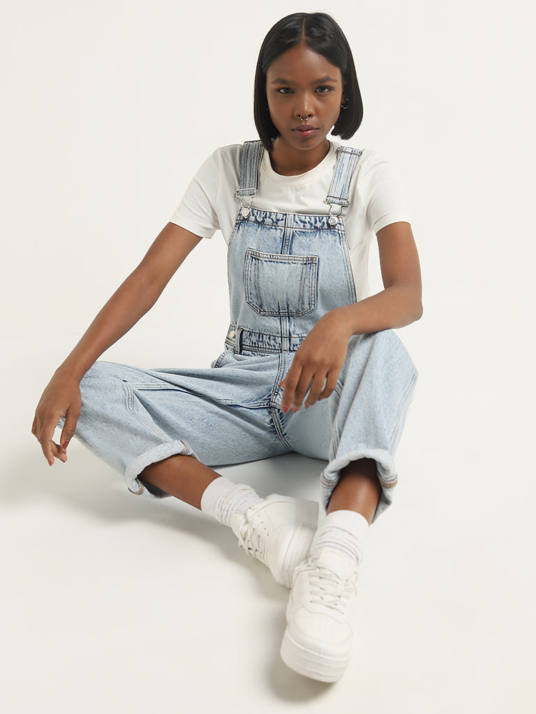 Denim jumpsuit for girl best sale