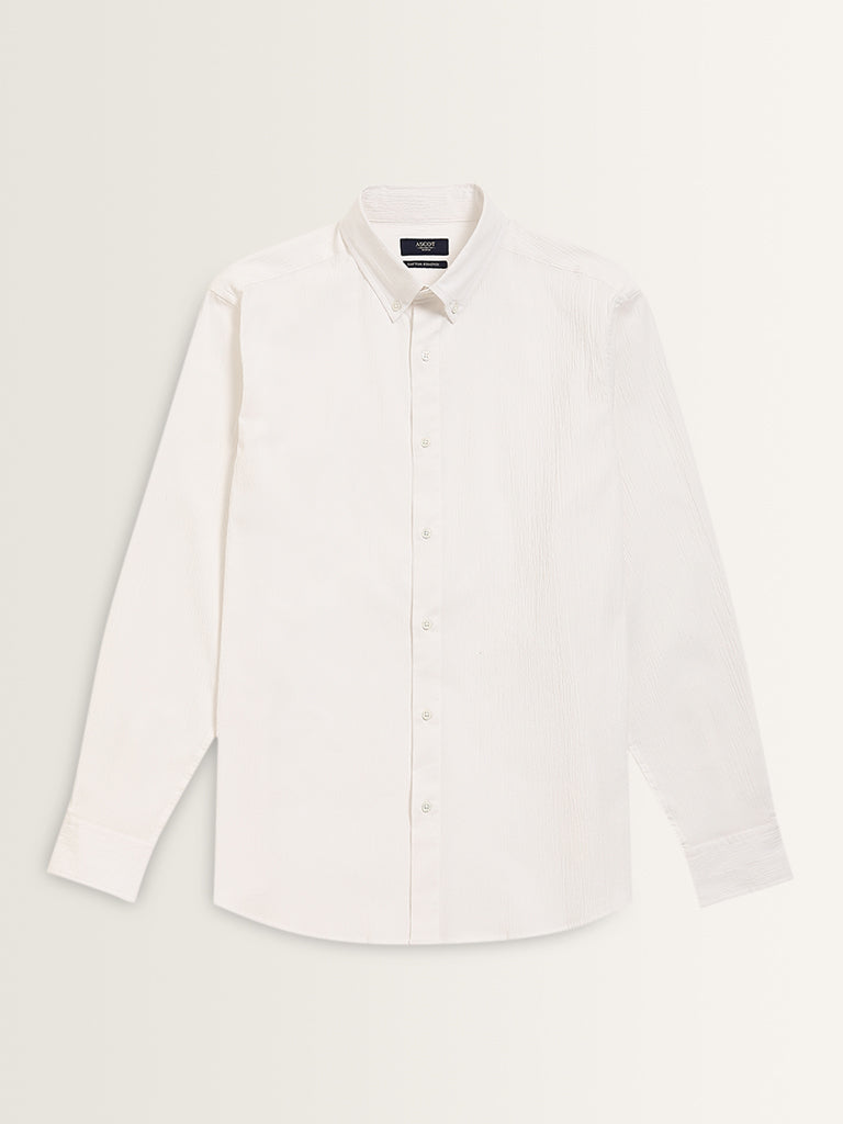 Ascot White Relaxed-Fit Shirt