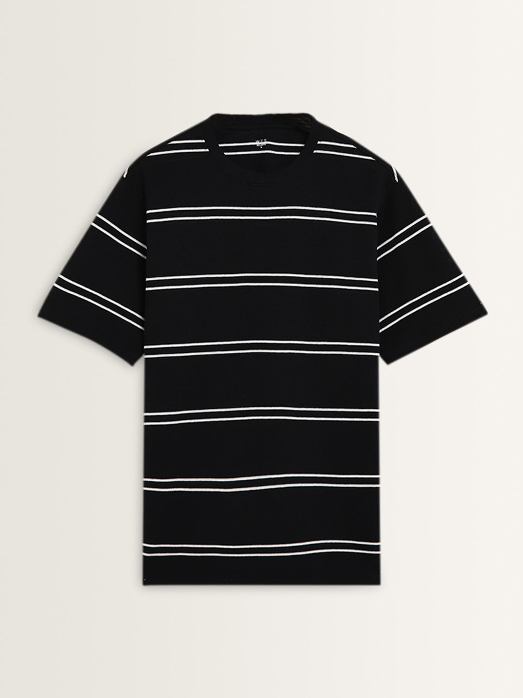 WES Lounge Navy Striped Relaxed-Fit T-Shirt