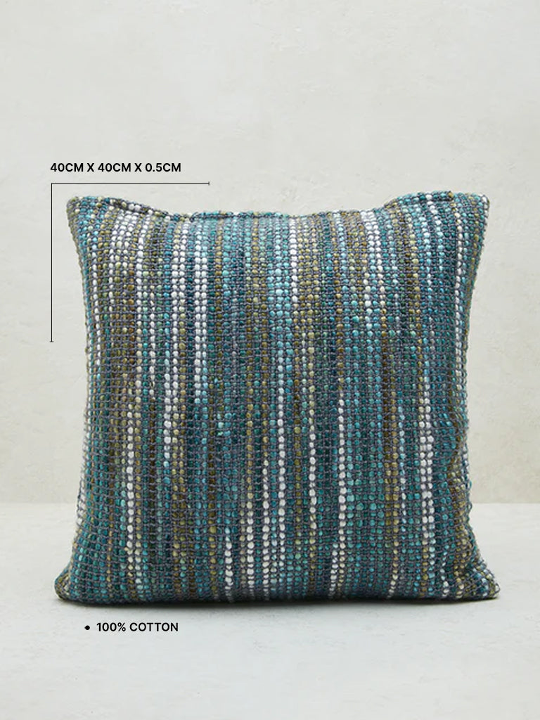 Westside Home Teal Graded Striped Cushion Cover