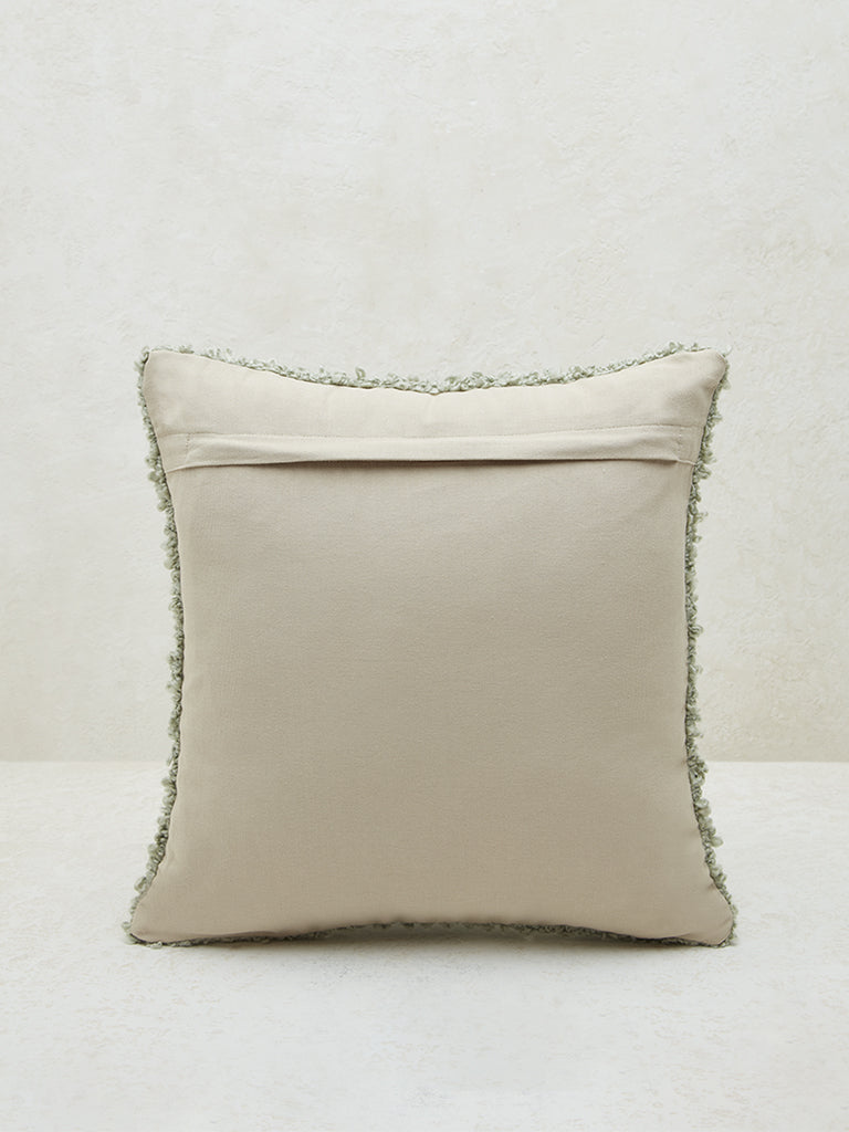 Westside Home Mint Teddy Fleece Cushion Cover