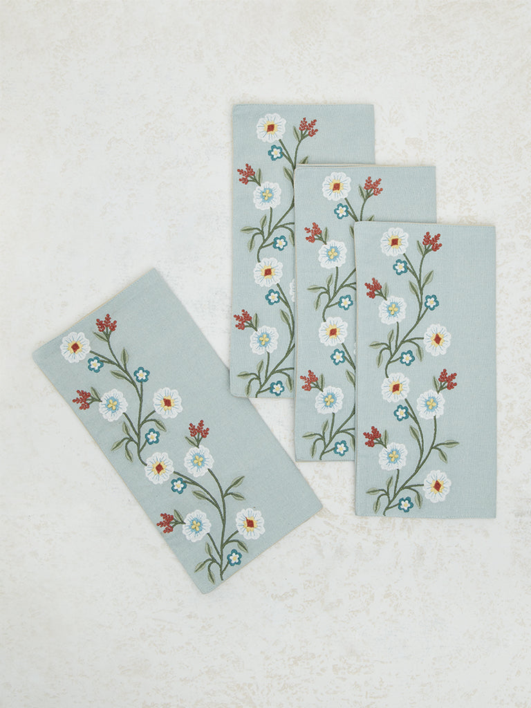 Westside Home Multicolour Floral Printed Placemats (Set of 4)