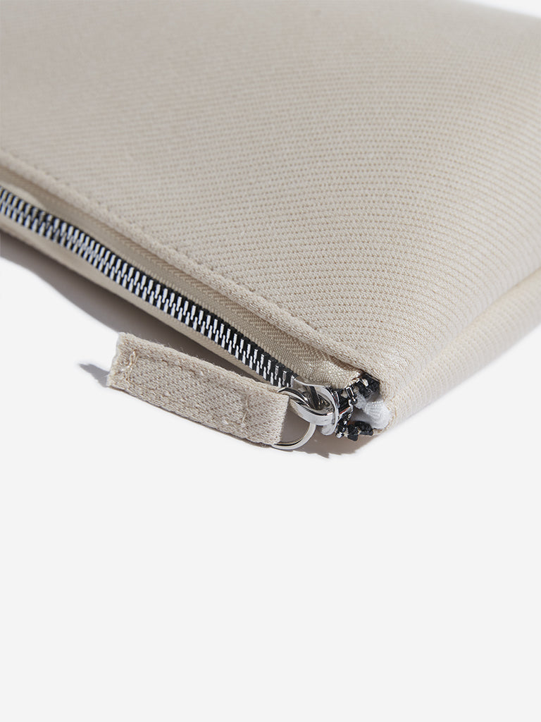 Studiowest Beige Self-Textured Pouch