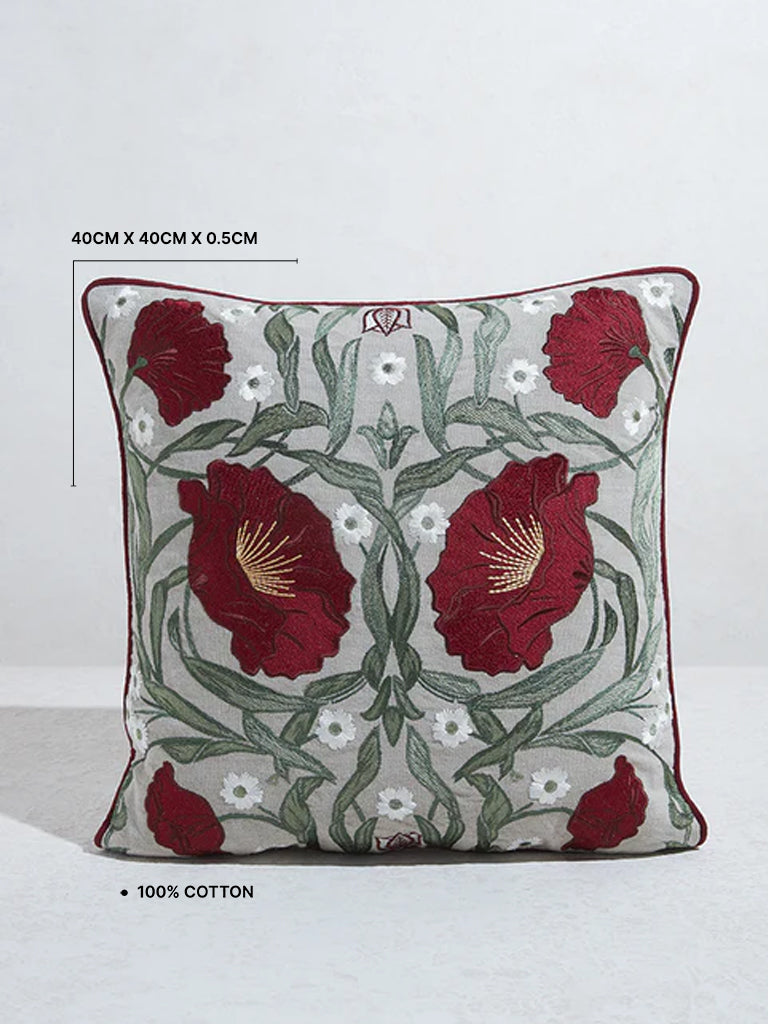 Westside Home Sage Floral Printed Cushion Cover