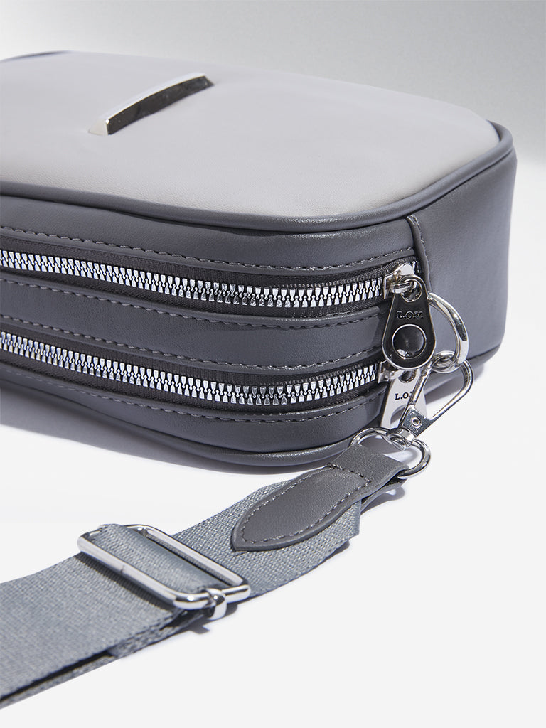 Westside Accessories Grey Jasper Crossbody Bag