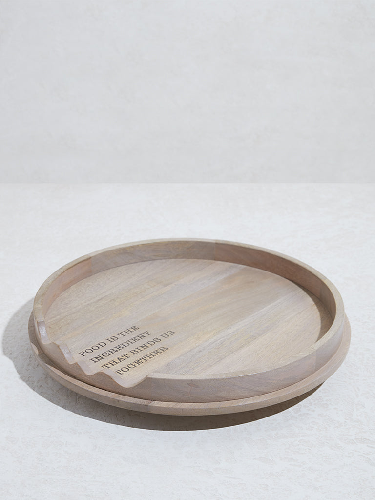 Westside Home Brown Text Design Lazy Susan